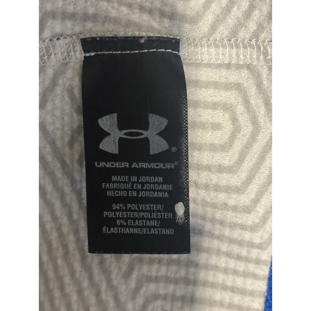 Under Armour ColdGear Mens Small Blue Fitted 1/4 Zip Long Sleeve Training Top - Picture 9 of 12